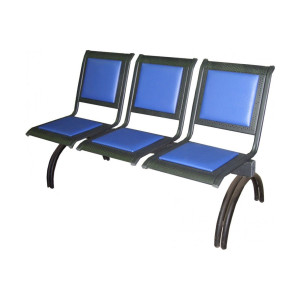 Секция стульев "Вега", разборная, 3-х местная на круглых опорах