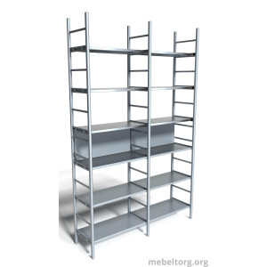 Стеллаж "Этаж" 2 секции, 6 полок