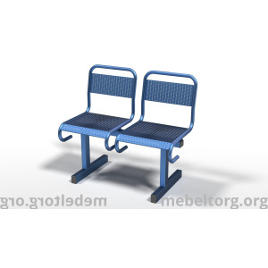 Секция стульев "Вояж" жесткая, разборная, 2-х секционная